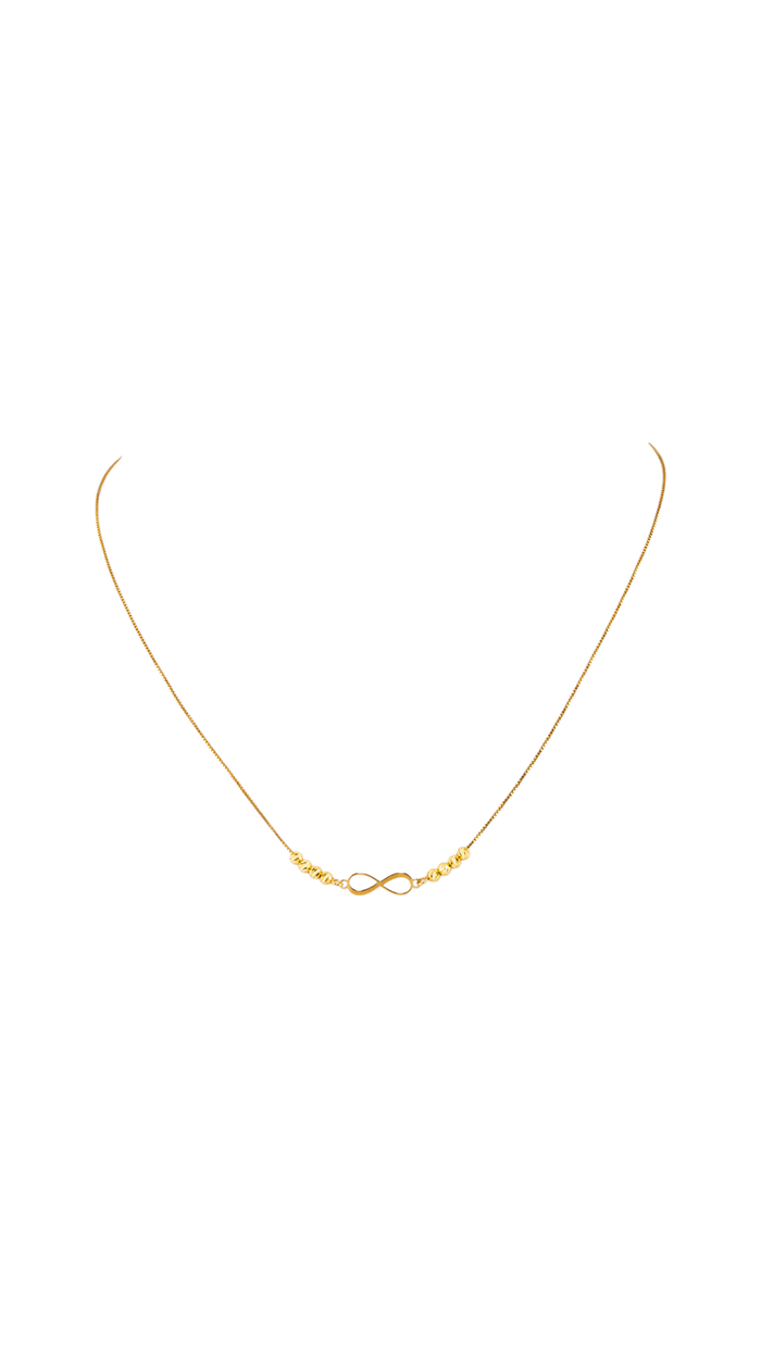 Gold-Plated Infinity Charm Necklace