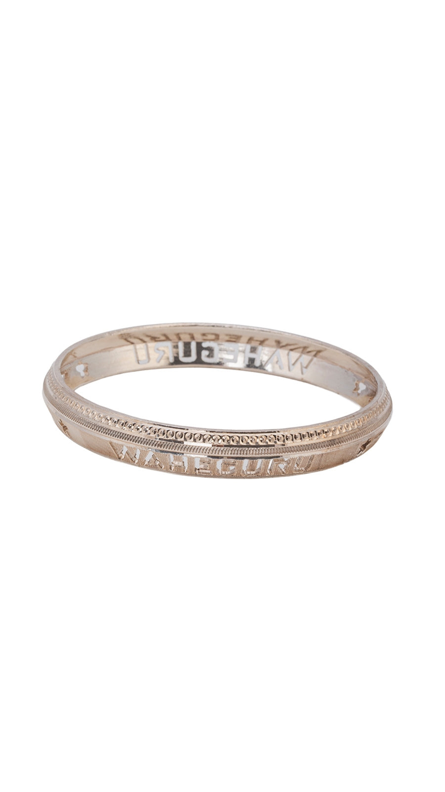 AJB Silver Arte: Waheguru Laser-Cut 925 Silver Bangles