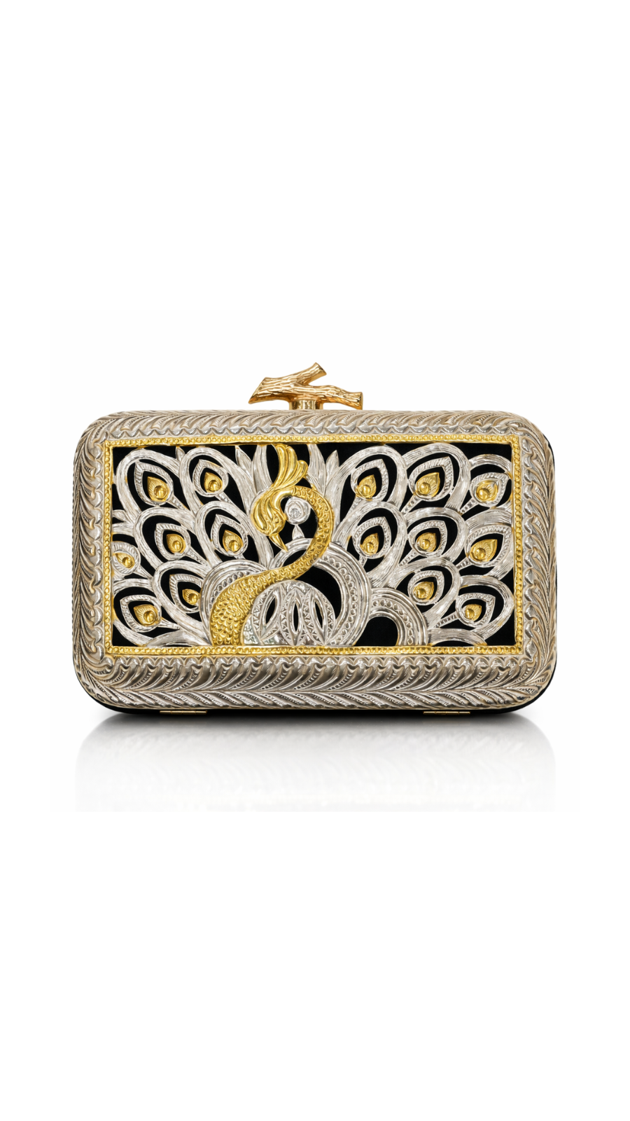 Peacock 925 Silver Clutch
