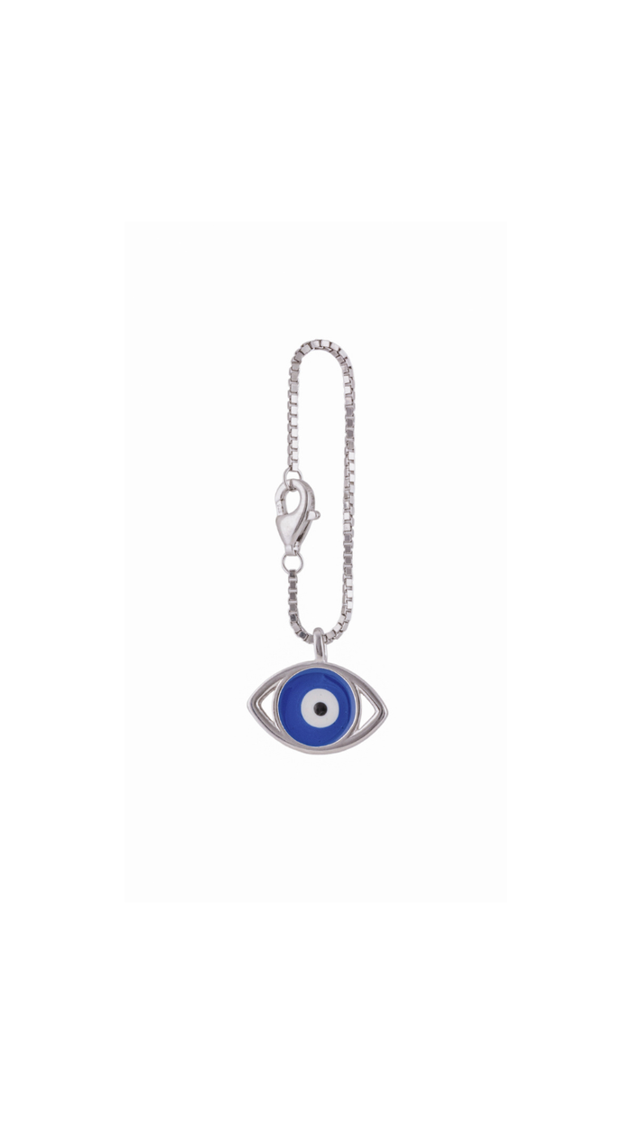 Silver Evil Eye Watch Charm