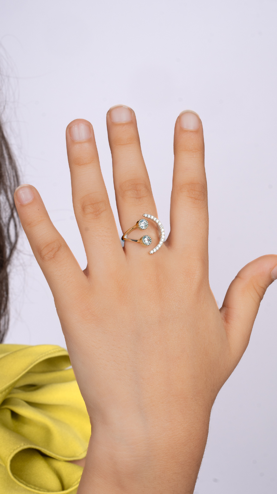 AJB Silver Arte Smiley Ring for Girls