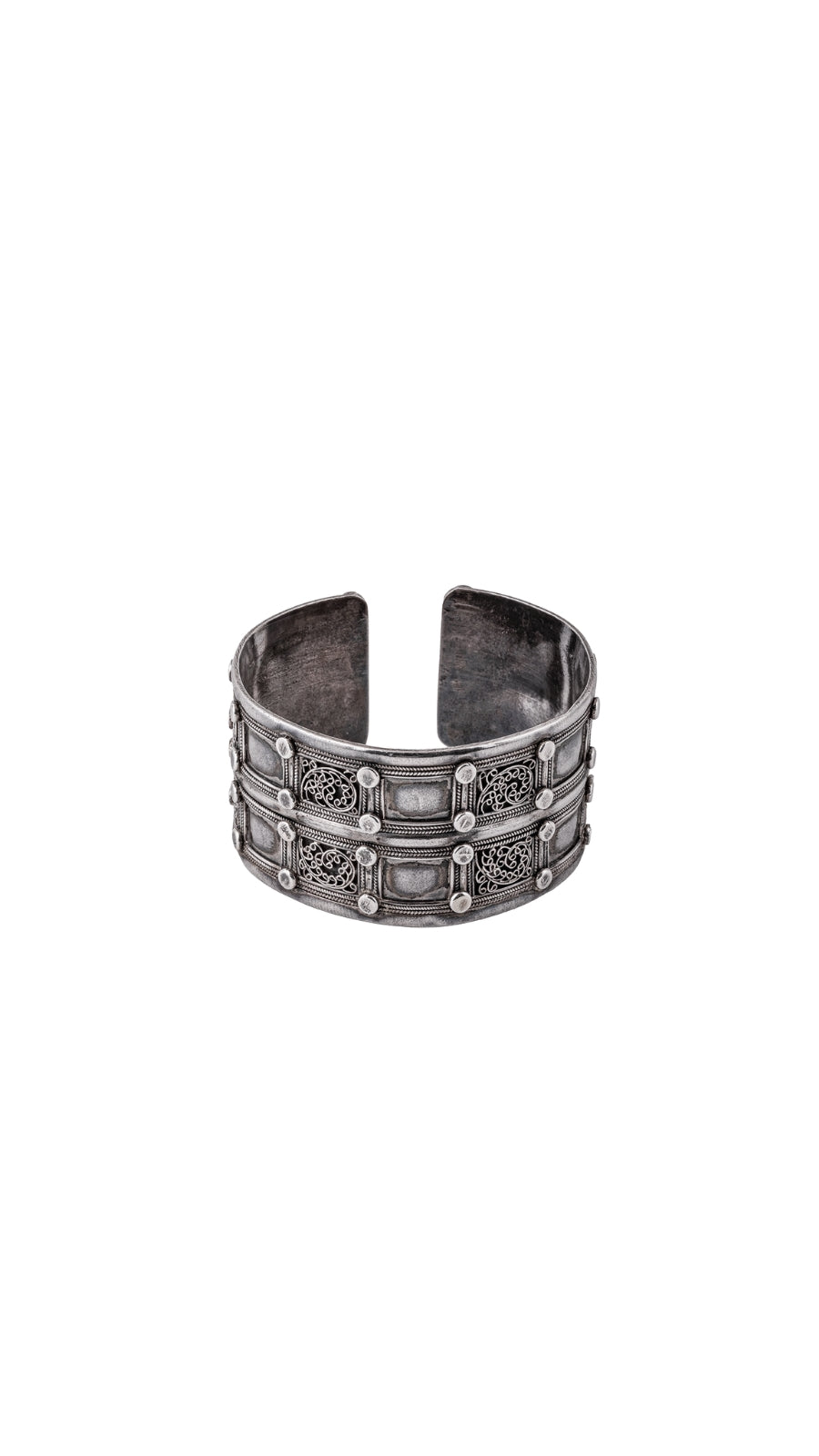 Tribal Fusion 925 Silver Bangle