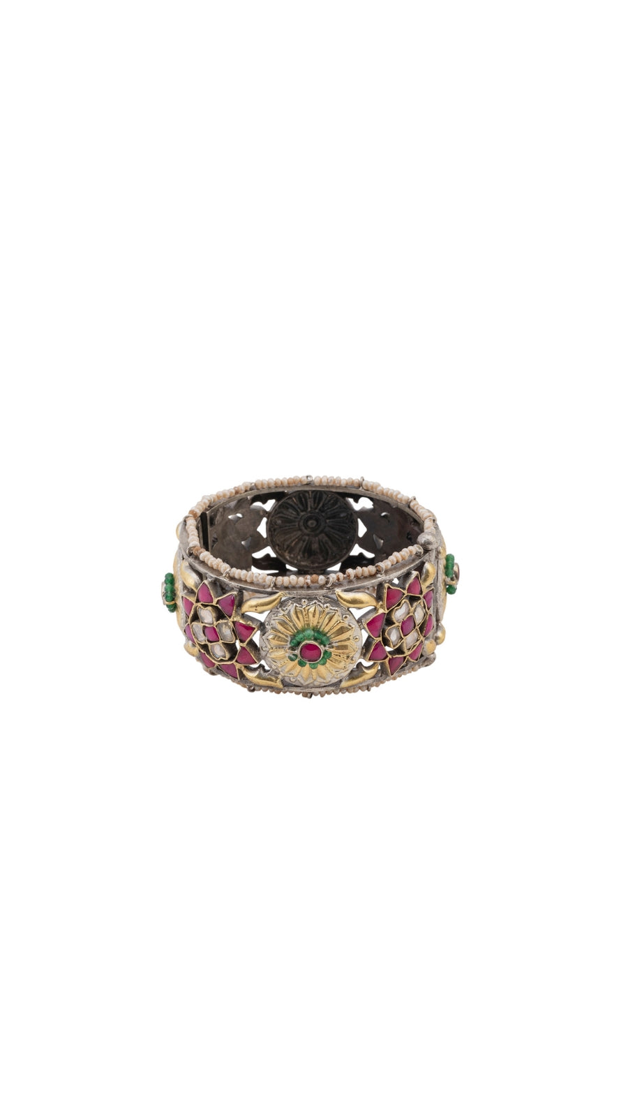Royal Floral 925 Pure Silver Bangle