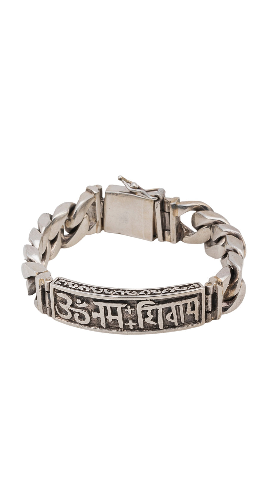 AJB Silver Arte: Om Namah Shivay 925 Sterling Silver Kada