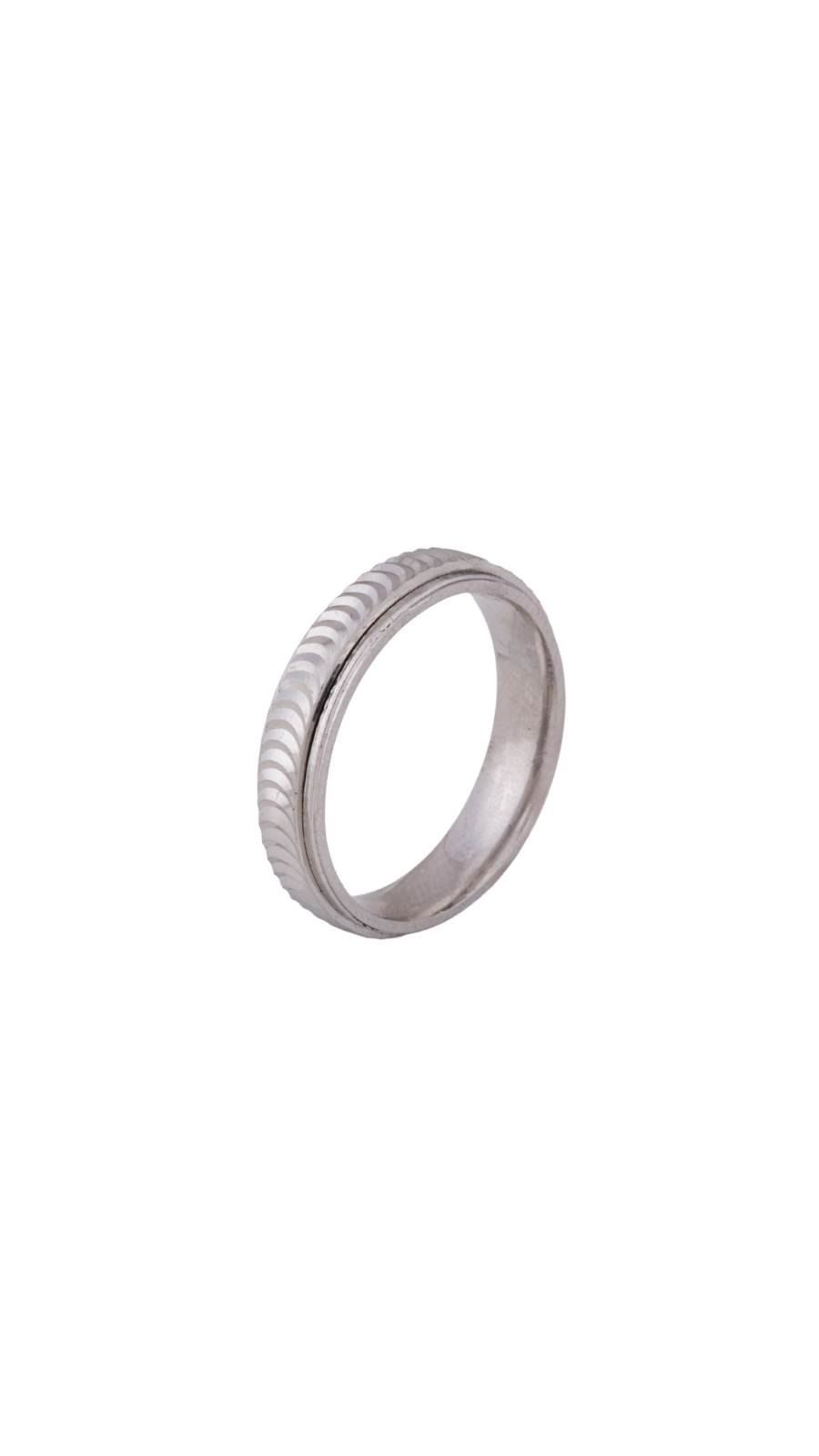 AJB Silver Arte | Men's Wave Texture 925 Silver Ring