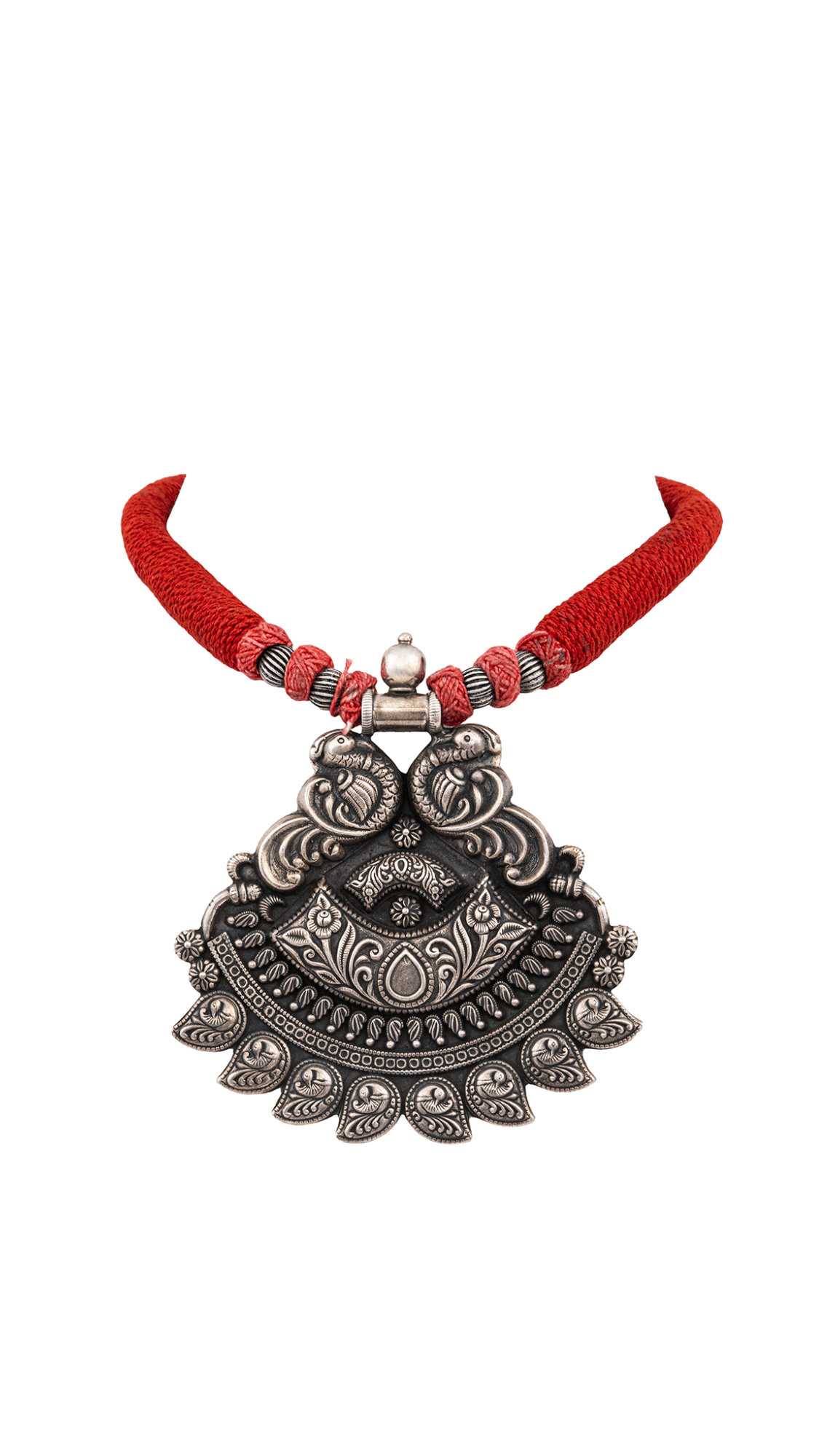 Oxidized Peacock Pendant