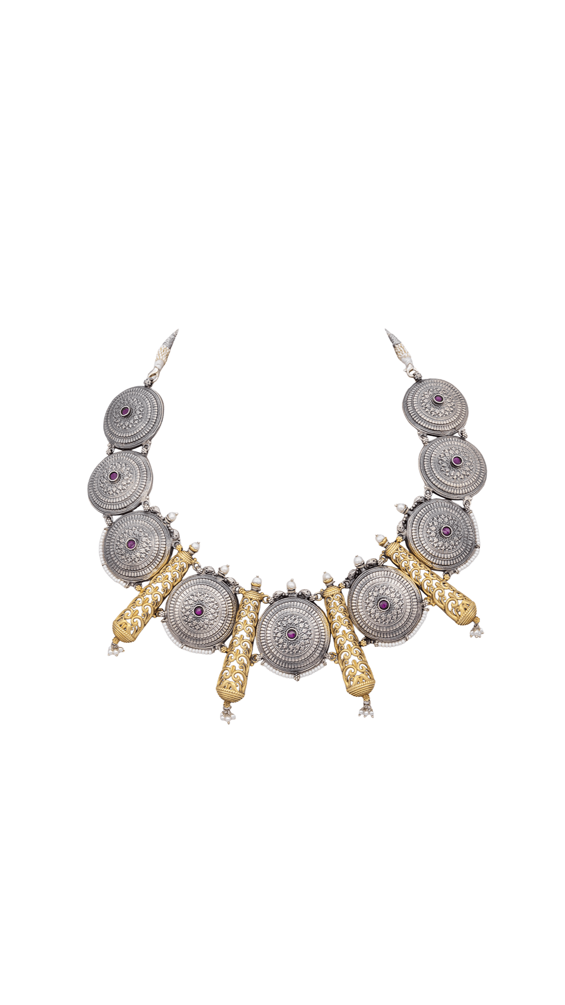 Two Tone Silver Necklace