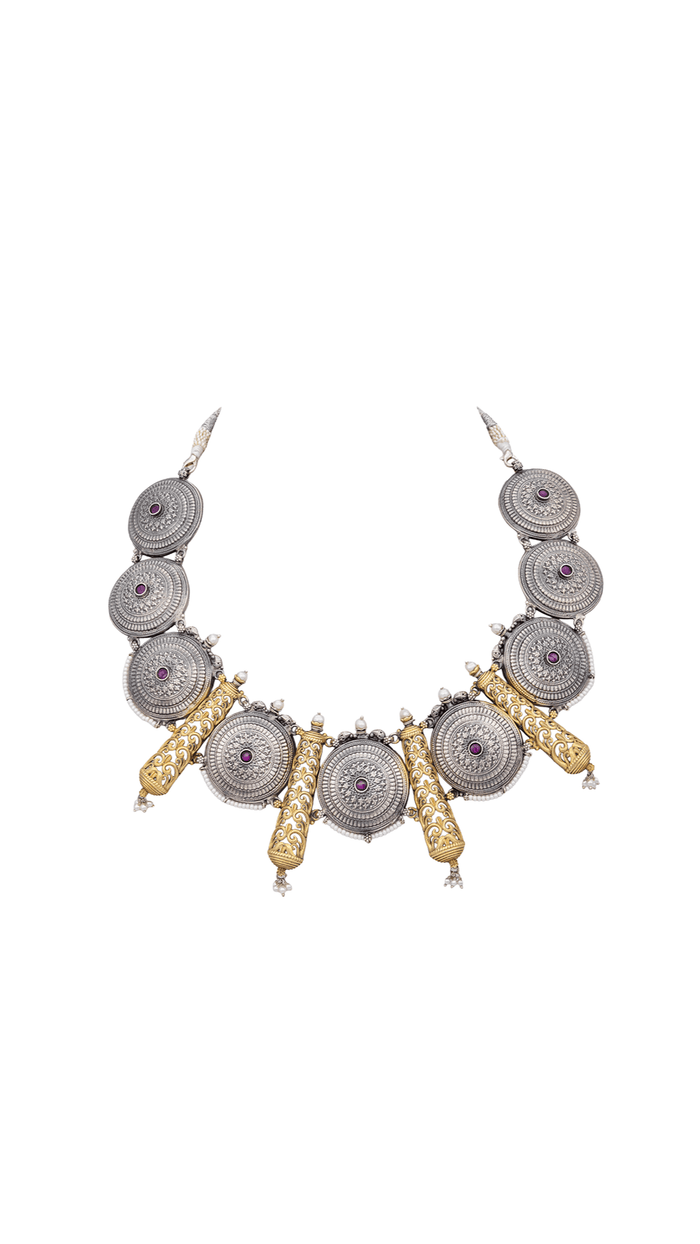 Two Tone Silver Necklace