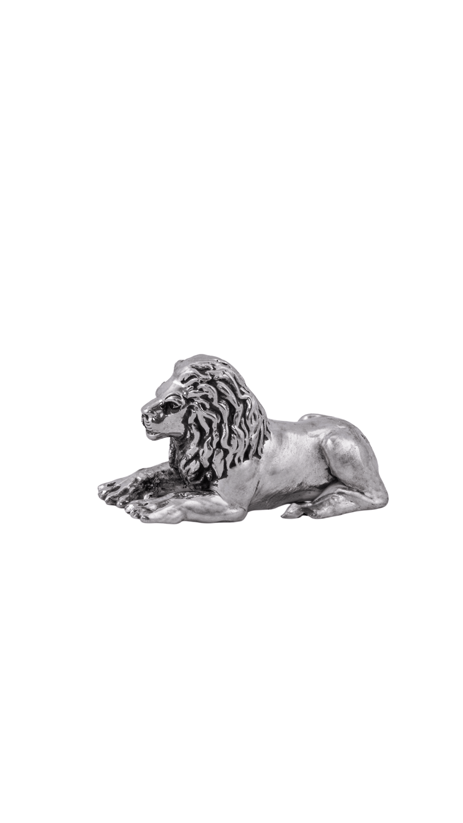 Majestic 925 Sterling Silver Lion Figurine Paper Weight